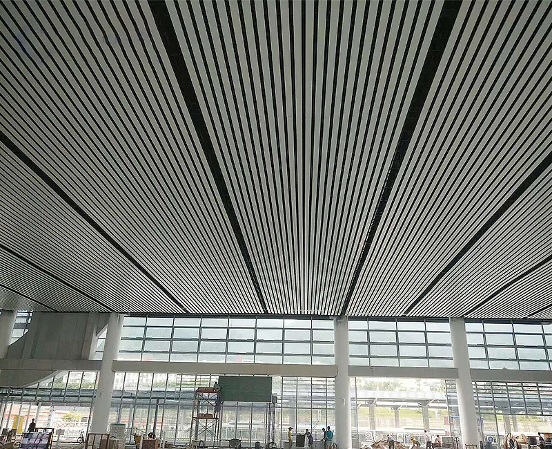 Aluminum square ceiling ceiling white