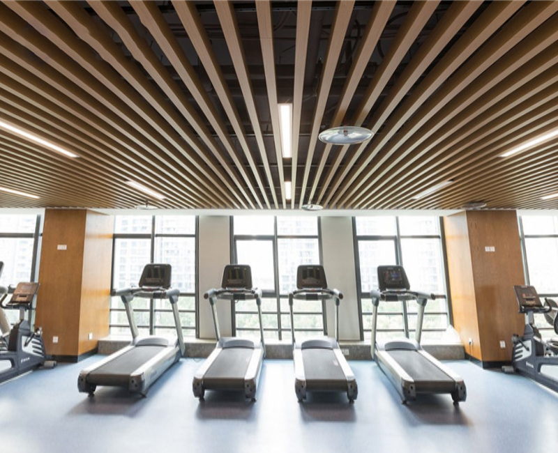 Aluminum square ceiling wood grain
