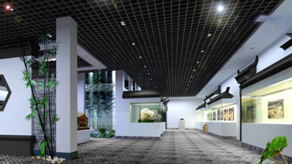 aluminum grille ceiling are used in what places?