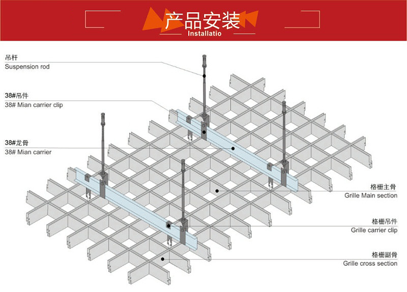 Installation of aluminum grille