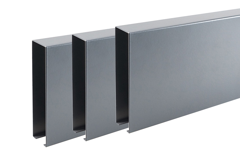 Grey aluminum square ceiling