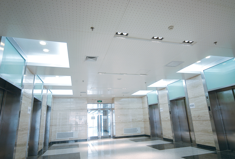 Aluminum veneer curtain wall 26