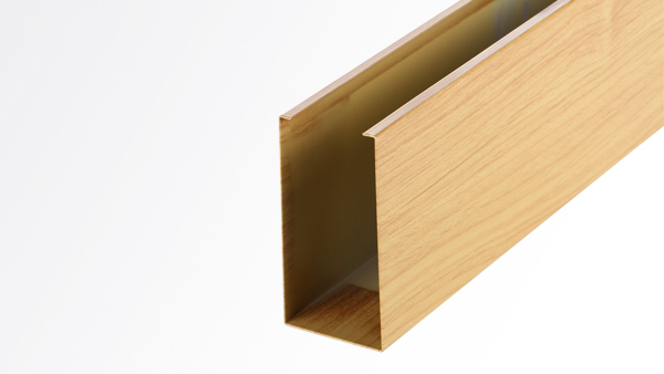 Wood grain aluminum square ceiling