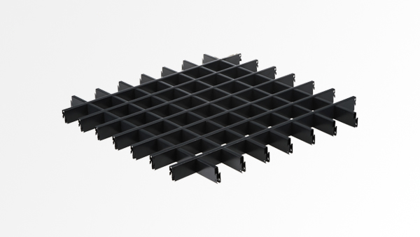 Black aluminum grille