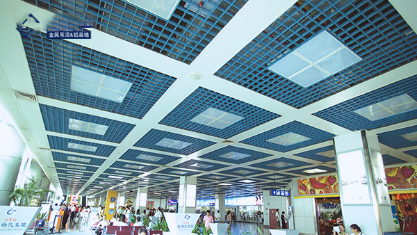 Aluminum grille ceiling