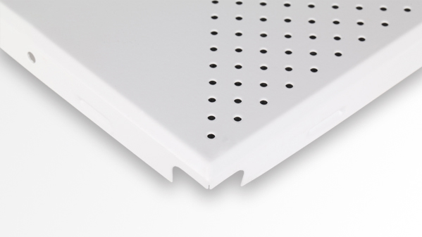 Diagonal punching aluminum gusset ceiling