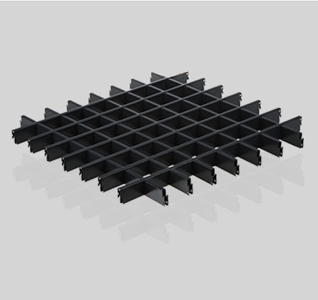 Black aluminum grille