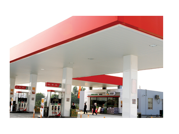 Kaimai Provides Windproof Aluminum Buckle Engineering Materials for Sinopec Gas Station